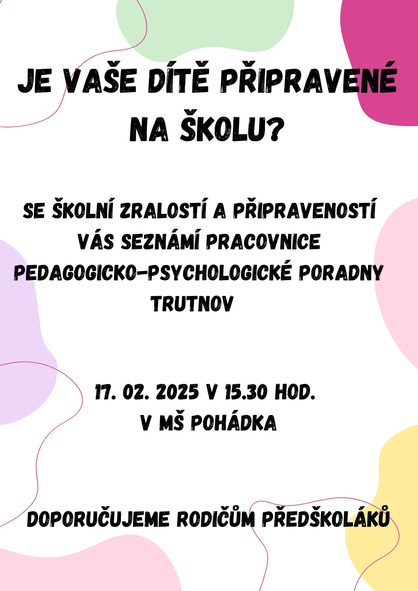 Je vaše dítě připravené na školu